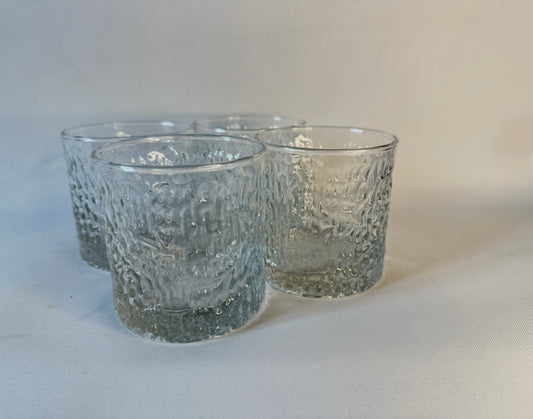 Ravenhead Bark Textured Tumbler/ Whiskey Glass | Set of 4 | Vintage Retro Quirky |