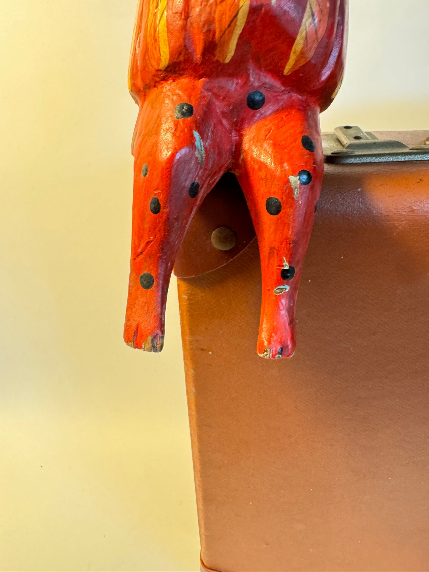 Hand Carved & Painted Shelf Sitter Animals | Folk Art | Vintage Retro Quirky | Cat Dog Cow Seal Rooster |