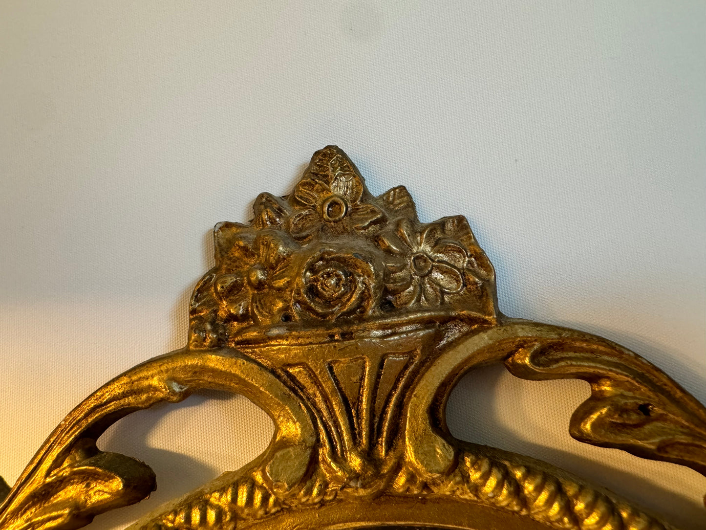 Ornate Gilt Brass Mirror | Made in England | Vintage Antique | Parisian |