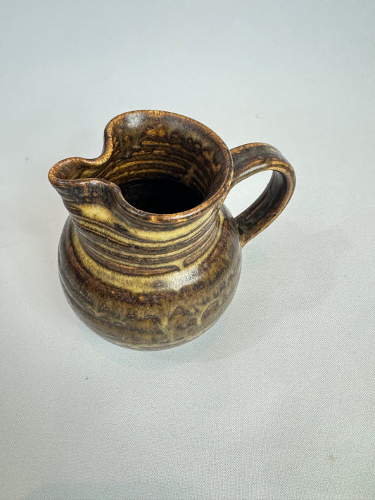 Small Brown Ceramic Jug | Studio Pottery | Prinknash England Earthenware |