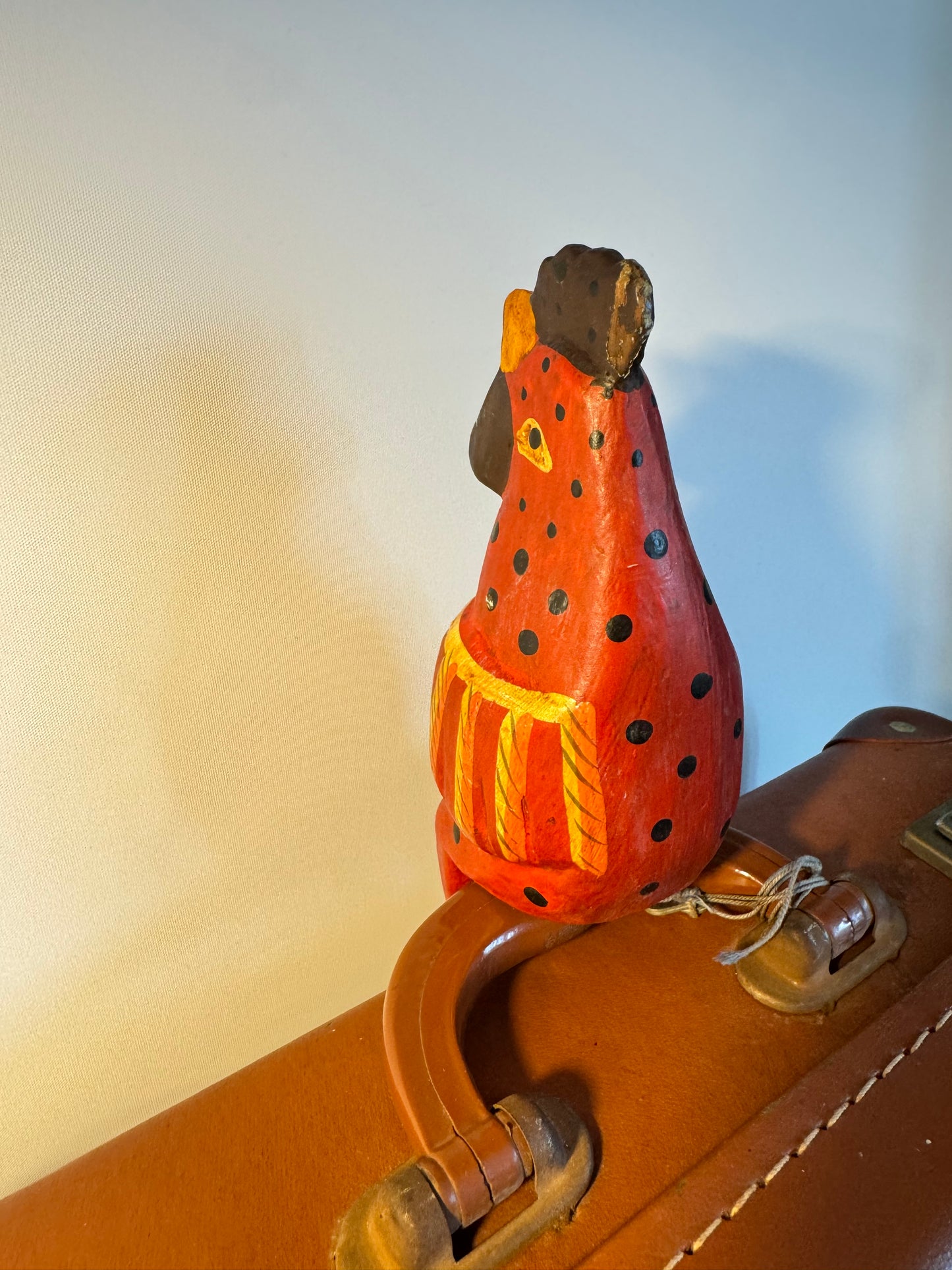 Hand Carved & Painted Shelf Sitter Animals | Folk Art | Vintage Retro Quirky | Cat Dog Cow Seal Rooster |