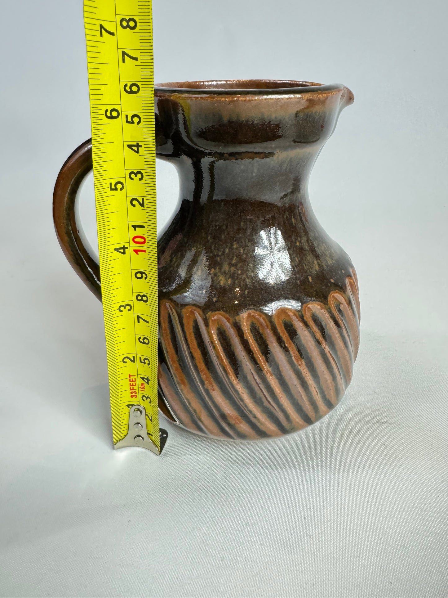 The Friars Brown Ceramic Jug | Studio Pottery | Prinknash England Earthenware |