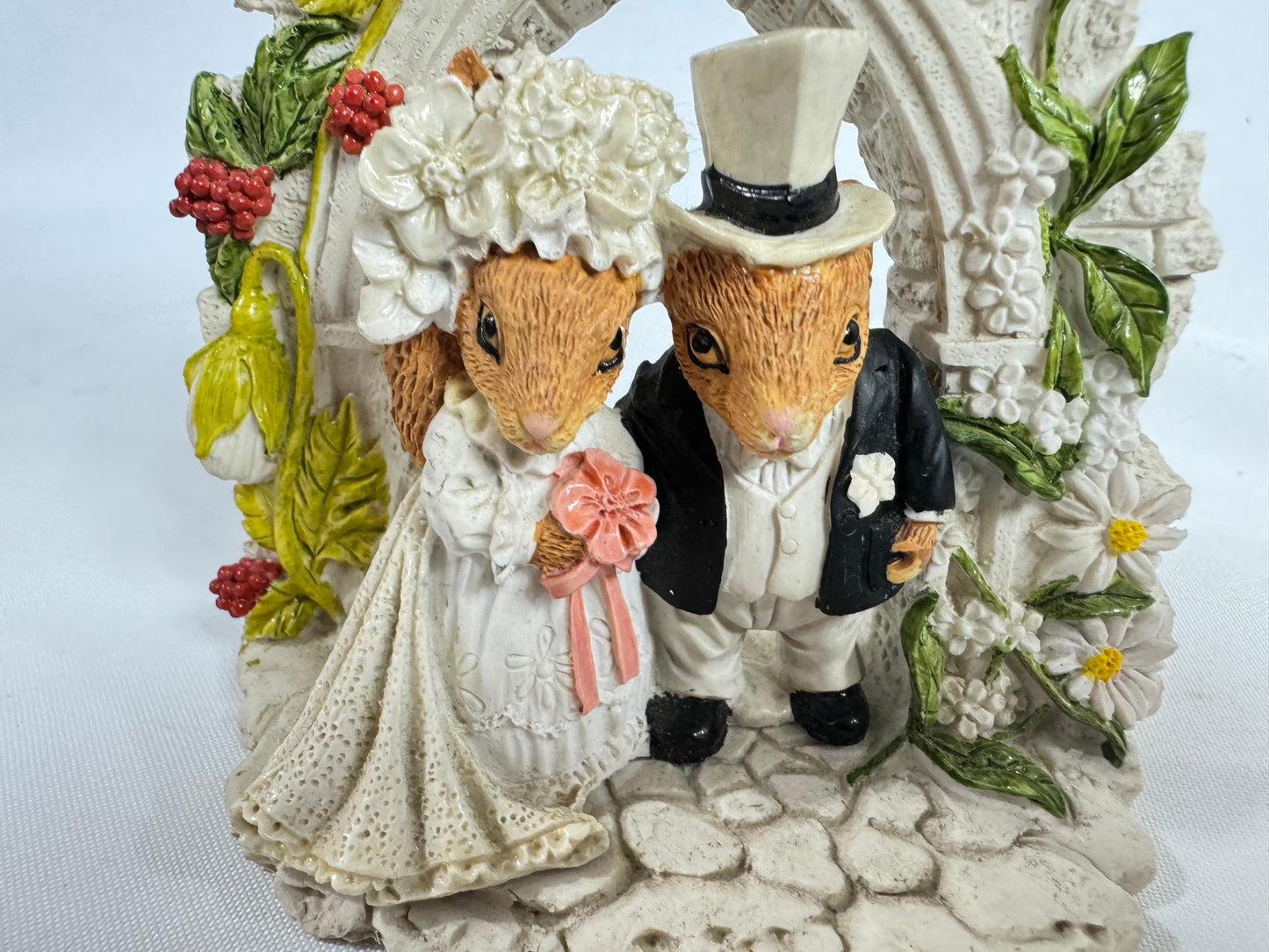 Leonardo Squirrel Wedding Day Just Married Ornament | Vintage Retro Quirky |