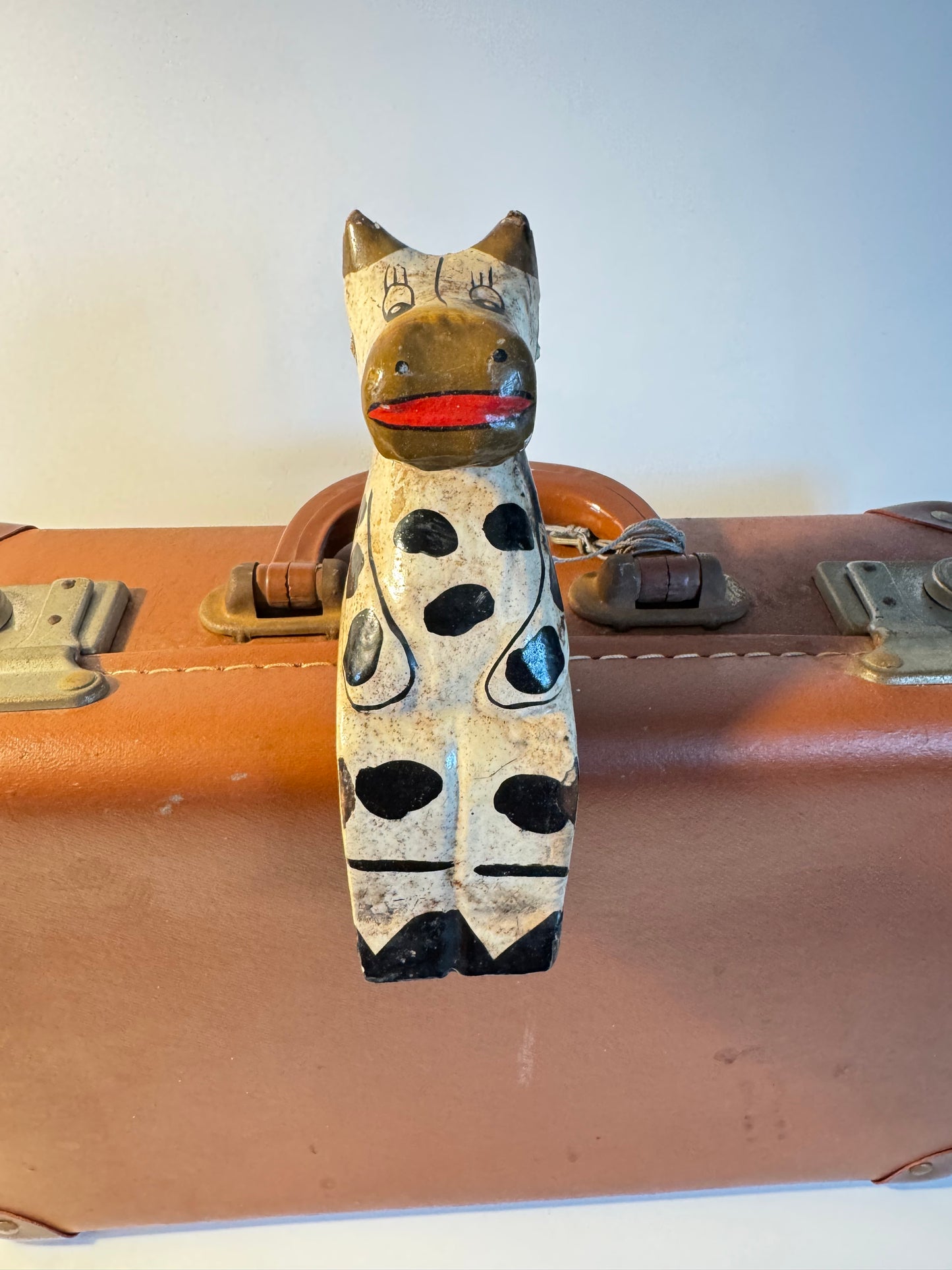 Hand Carved & Painted Shelf Sitter Animals | Folk Art | Vintage Retro Quirky | Cat Dog Cow Seal Rooster |