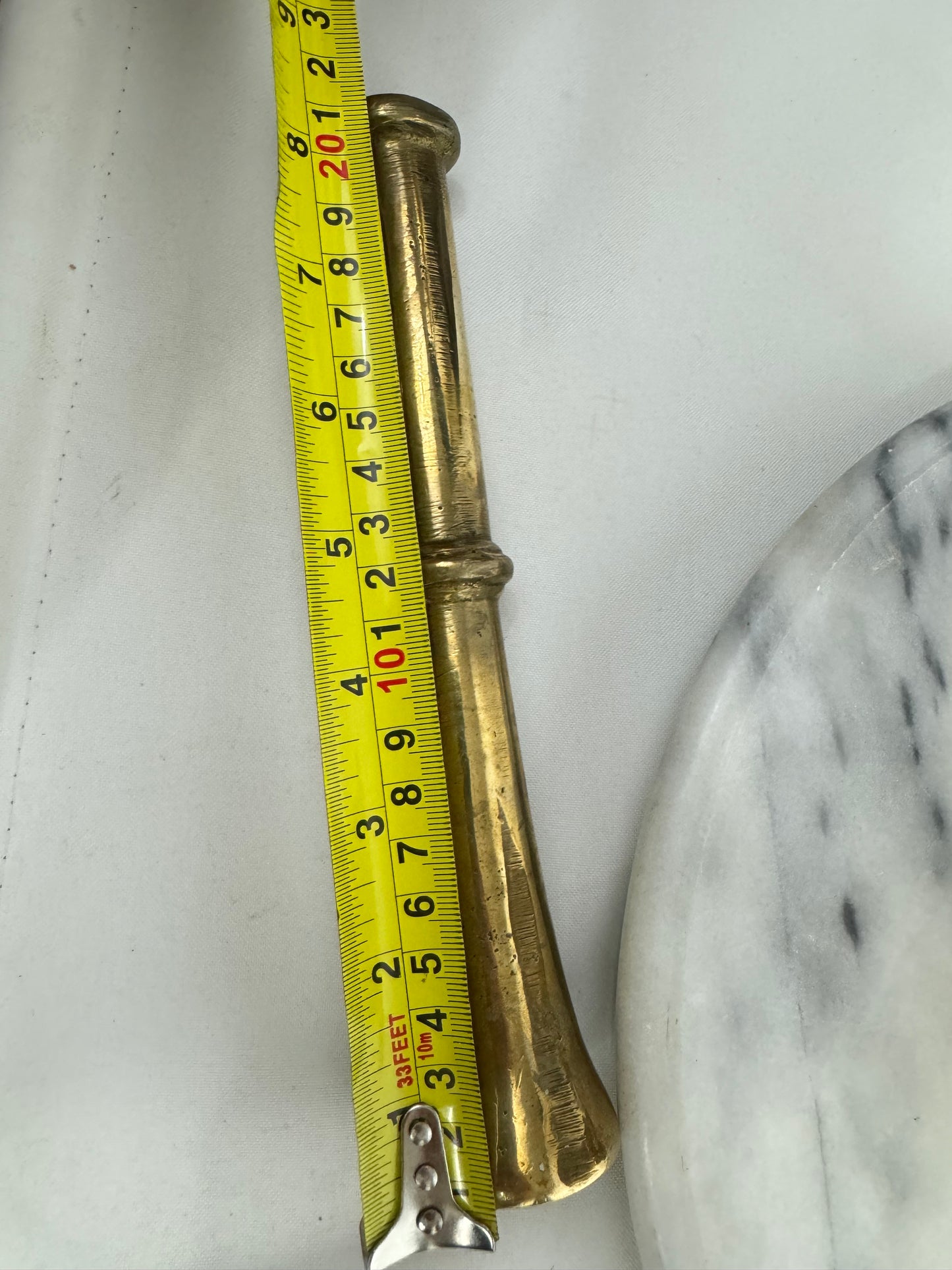 Solid Brass Antique Mortar & Pestle | 4KG | Vintage Kitchenware | Gold |