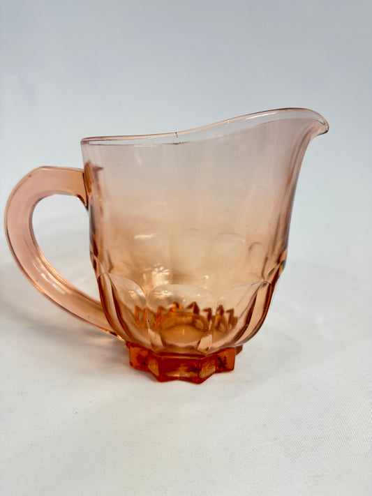 Pink Glass Jug | Made in France | Vintage Retro | Cocktail Pitcher