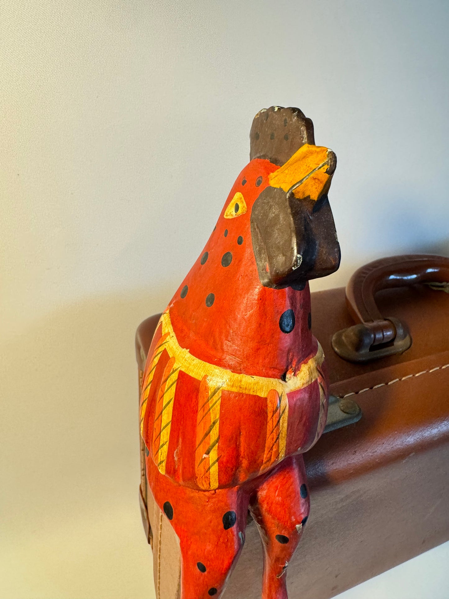 Hand Carved & Painted Shelf Sitter Animals | Folk Art | Vintage Retro Quirky | Cat Dog Cow Seal Rooster |