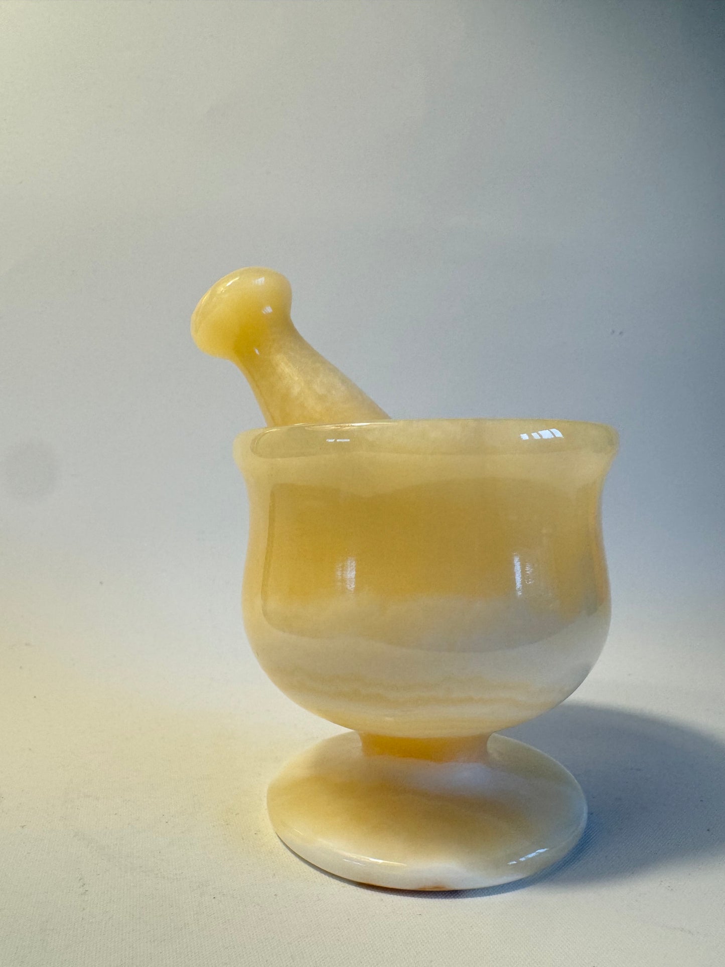 Alabaster Mortar & Pestle | Vintage Retro Kitchenware |