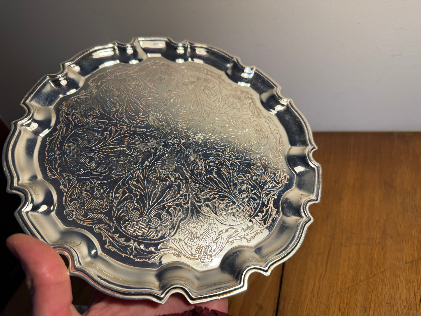 Vintage Silver Drinks Tray | Retro Barware |