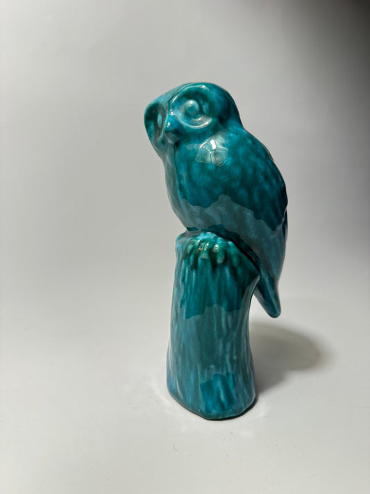 Ceramic Turqoise Owl Ornament | Vintage Retro | Decor Homeware |