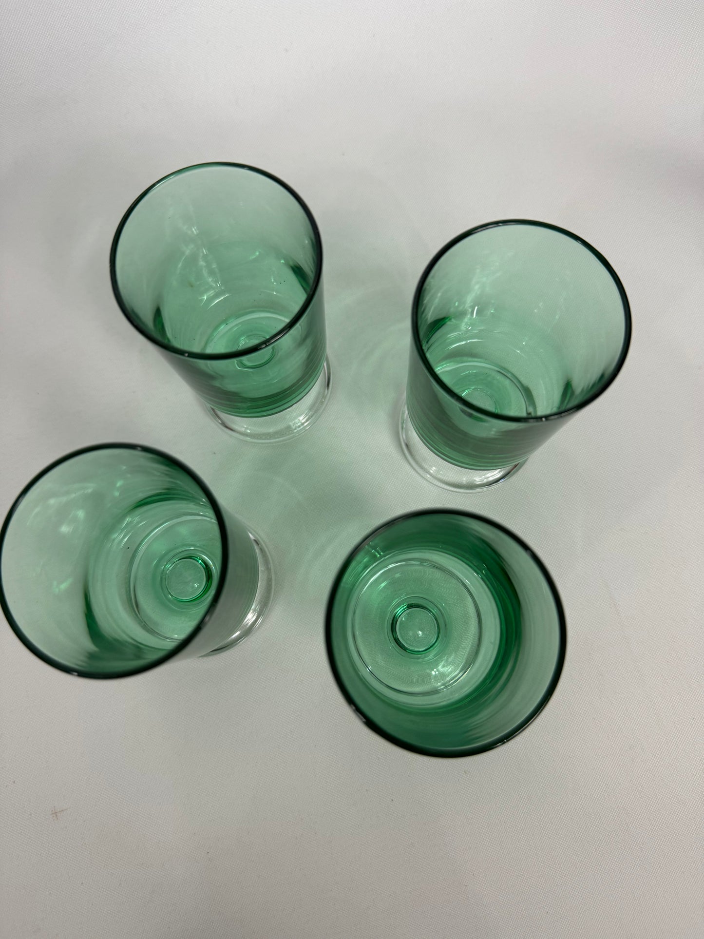 Small Green Luminarc Glasses. Barware | Wine Glass/ Apertivito glass | Vintage Retro